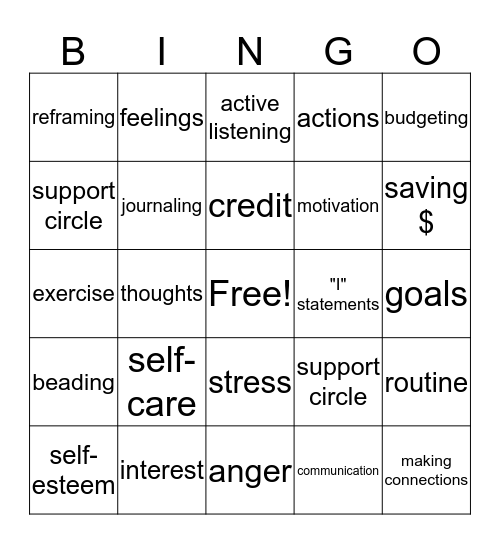 Summer Program Review Bingo Card