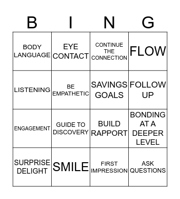 FLOW BINGO  Bingo Card