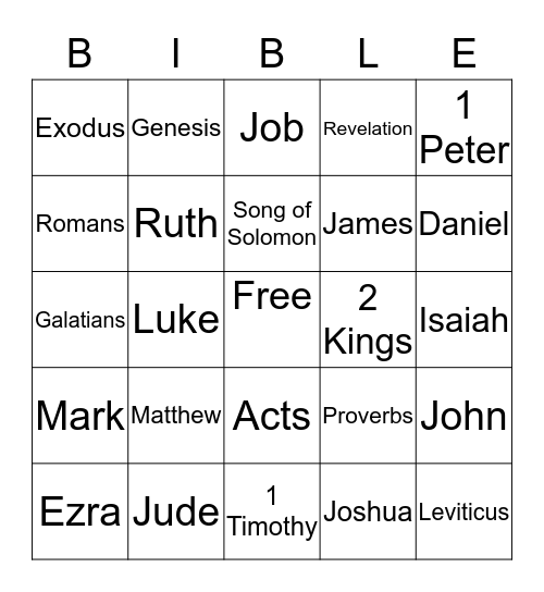 Books of the Bingo Card