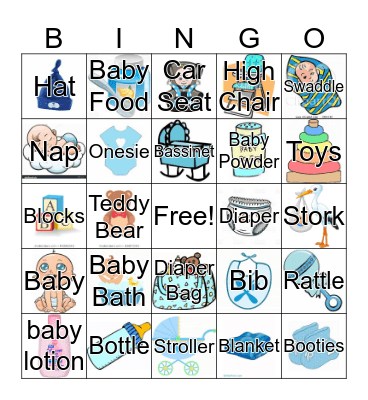 Baby Shower Bingo Card