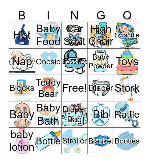 Baby Shower Bingo Card