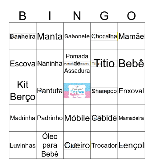 CHÁ REVELAÇÃO Bingo Card