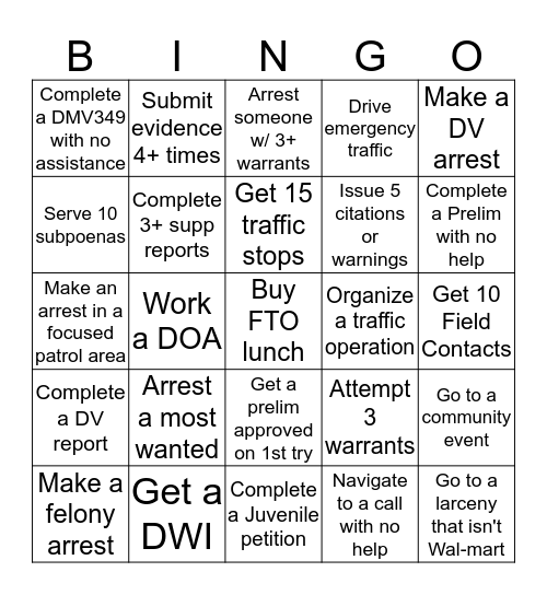 Phase 2 Bingo  Bingo Card