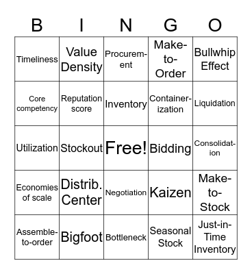 Capsized Clothing Bingo Card