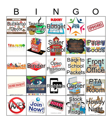 Beard PTA Boredom Bingo Card