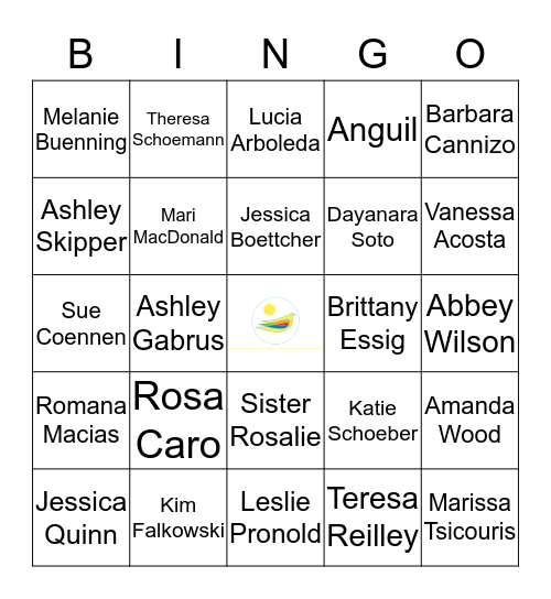 SJA - EXCELLENCE TEAM! Bingo Card