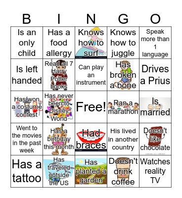 Food & Beverage BINGO Card