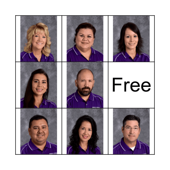 Who Is In Our School Bingo Card