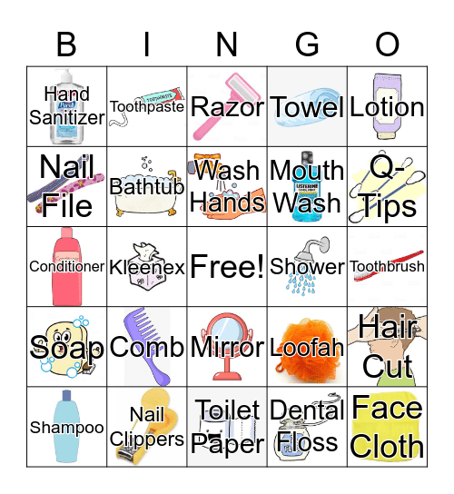 Hygiene Bingo Card