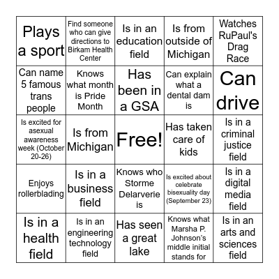 Find Someone Who... Bingo Card