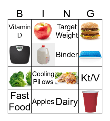 Renal Bingo Card