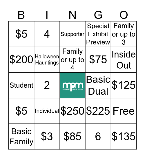 MEMBERSHIP 2019 Bingo Card