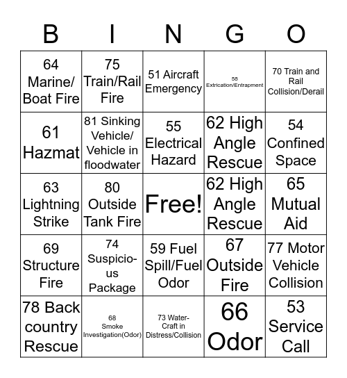 EFD BINGO Card