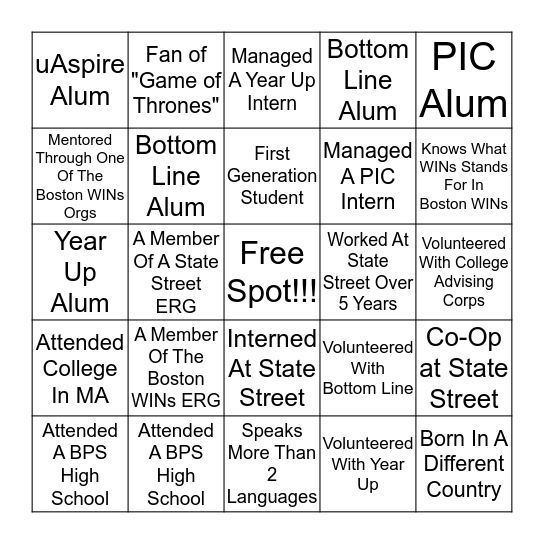 Bingo Card