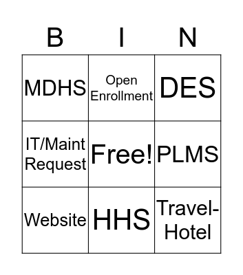 Boogie BINGO Card