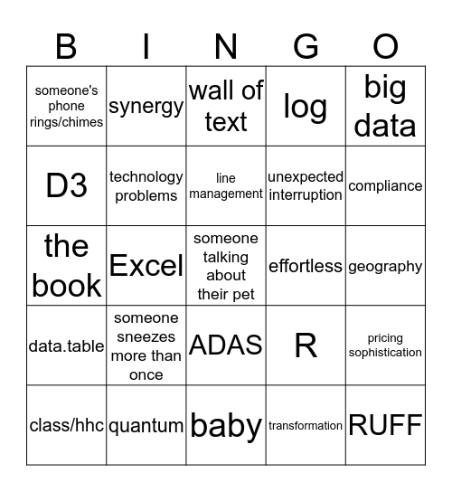 2019 suMMit Buzzword Bingo! Bingo Card