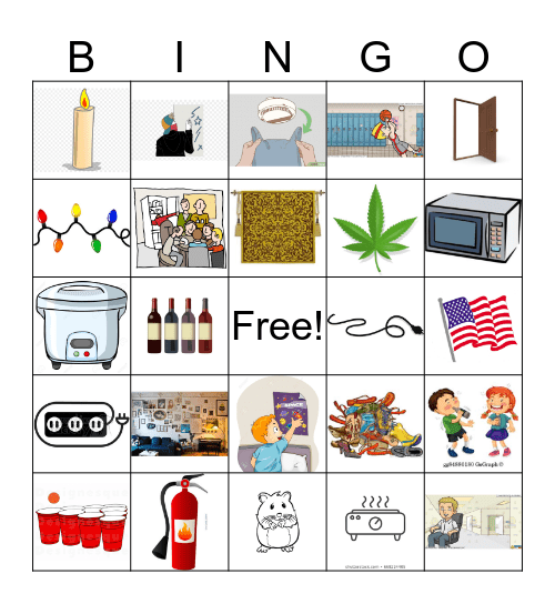 Violation Bingo Card