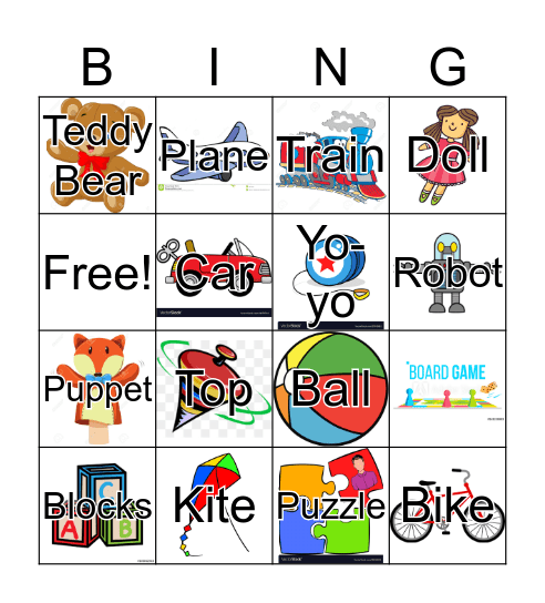 Toys Bingo! Bingo Card