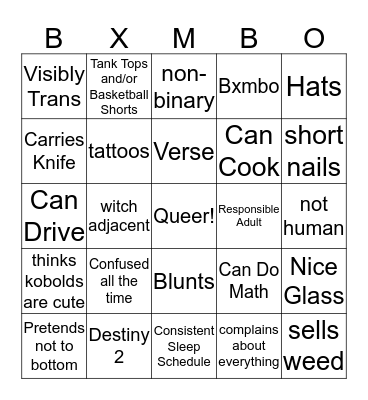 How Similar to Robyn Bingo Card