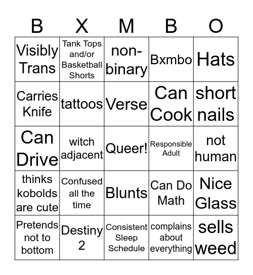 How Similar to Robyn Bingo Card