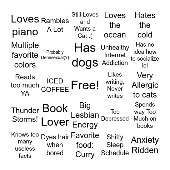 KingdomofCrookedFoxes Bingo Card