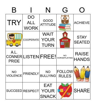 EXPECTATIONS Bingo Card