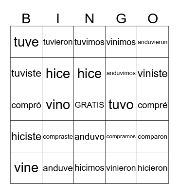 Loteria Bingo Card