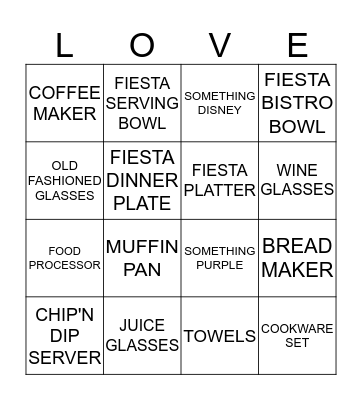 ANNEMARIE'S SHOWER Bingo Card