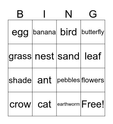 School Playground Bingo Card
