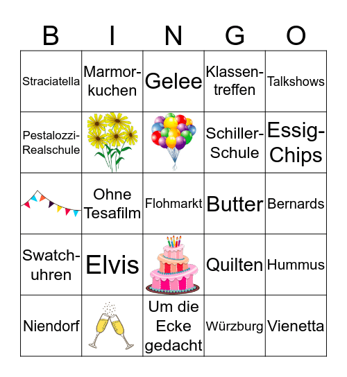Helgas 80. Geburtstags-Bingo! Bingo Card