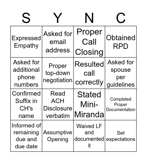 KCTCQT Bingo  Bingo Card