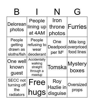 MCM Bingo Card