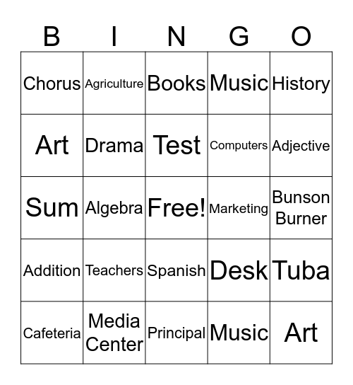 HNGA BINGO Card