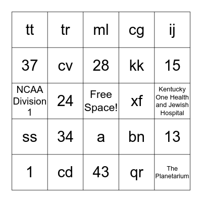 Staff Retreat! Bingo Card