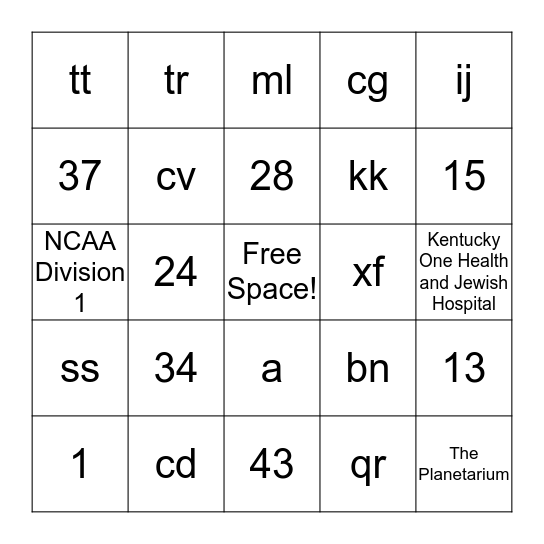 Staff Retreat! Bingo Card