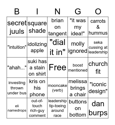 Design All-Hands Bingo Card