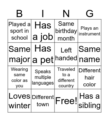 Bingo Card