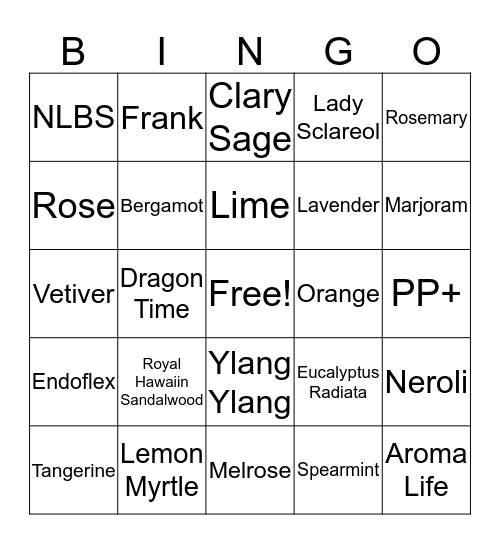 LUXE ROLLER BINGO Card