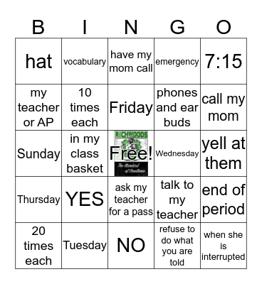 Mrs. Tuggle's Class Bingo Card