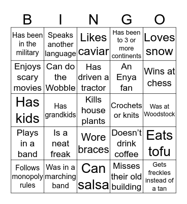 Bingo Card