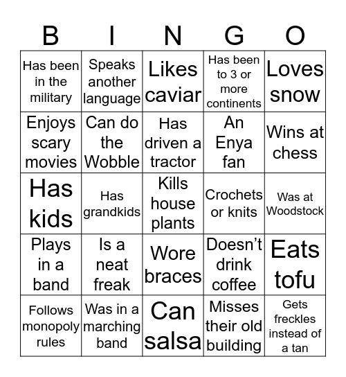 Bingo Card
