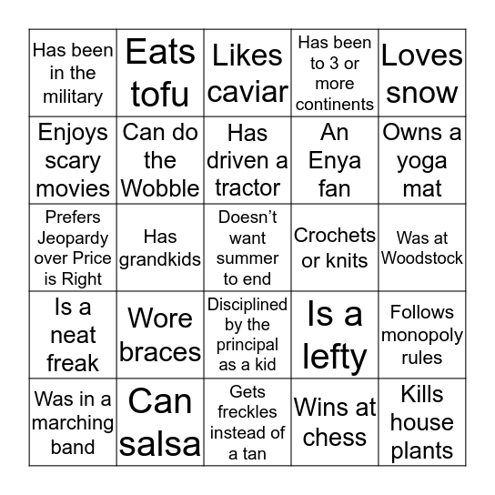Bingo Card