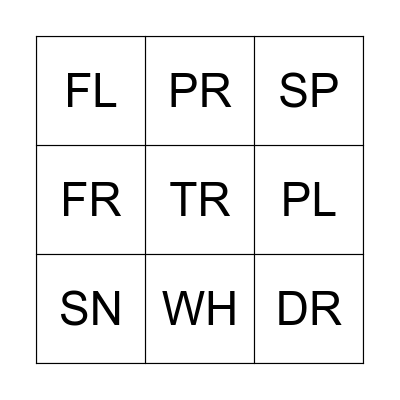 Letter Bingo Card