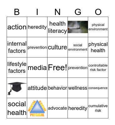 Intro to Health Bingo Card