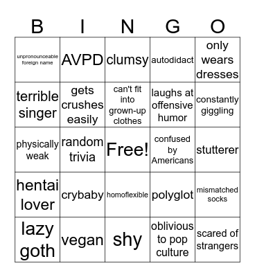 Mars  Bingo Card