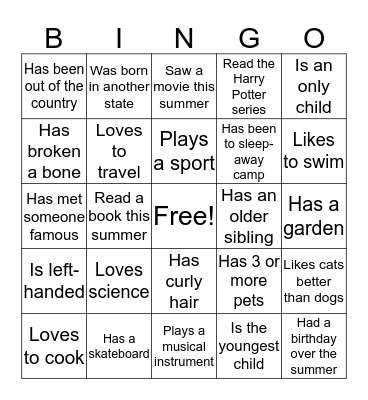 Scout Troop 4125 Bingo Card