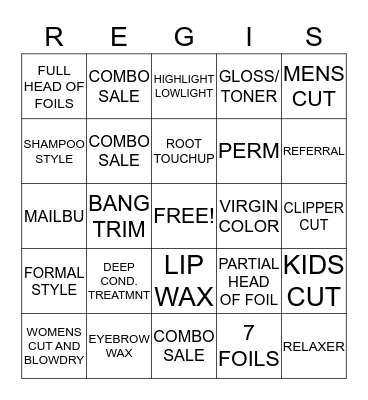 *GLAM MONTH* Bingo Card