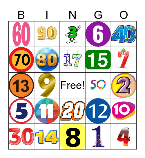 Spanish Numbers Bingo Card