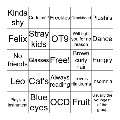 How similar are we? Bingo Card