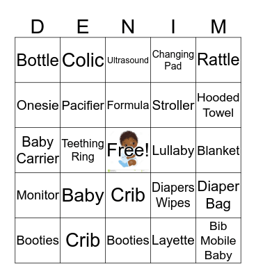 Get Ready For Baby Bingo Card